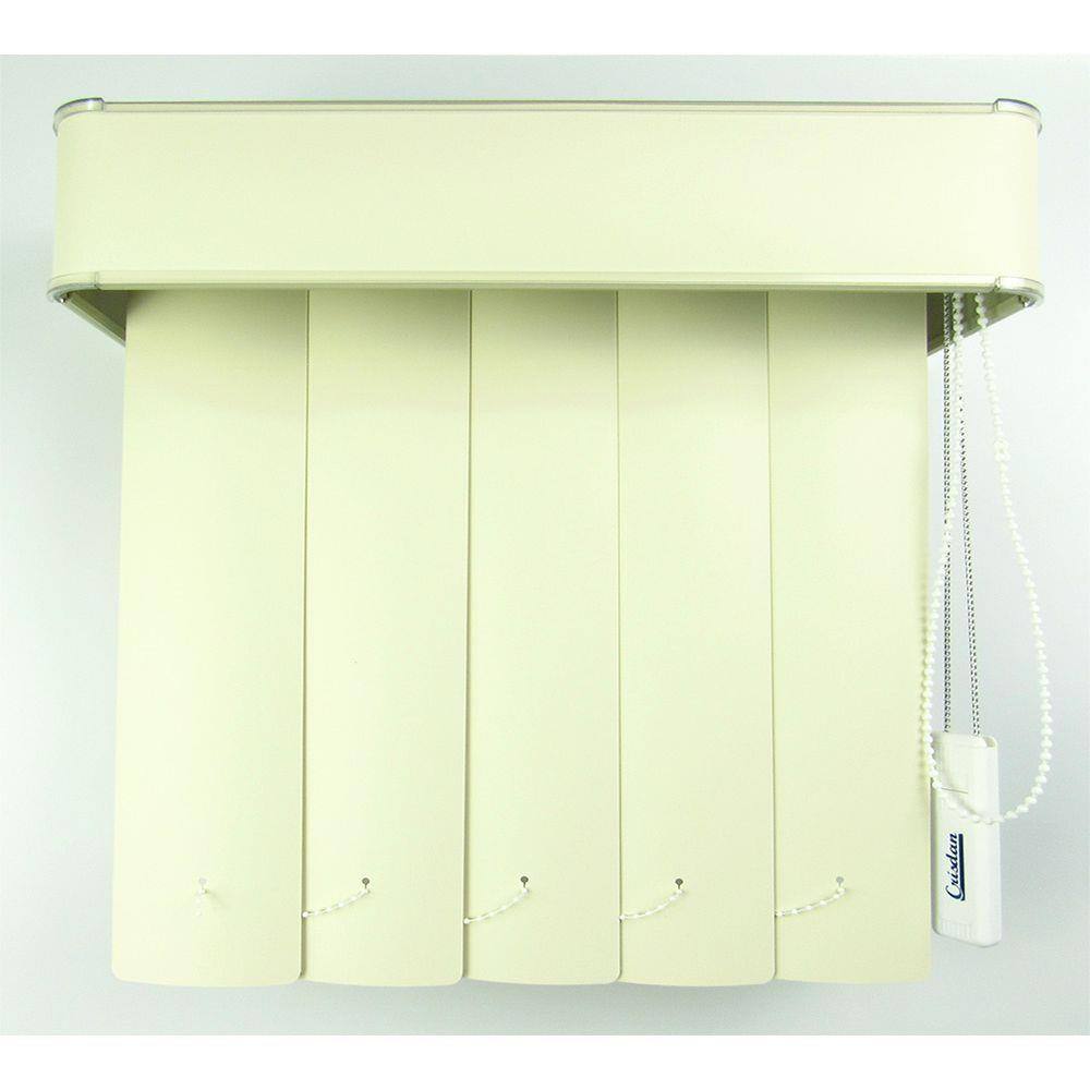 Persiana Vertical Em Pvc Com Bando Crisdan Largura 1,20 X 1,20 Altura Bege