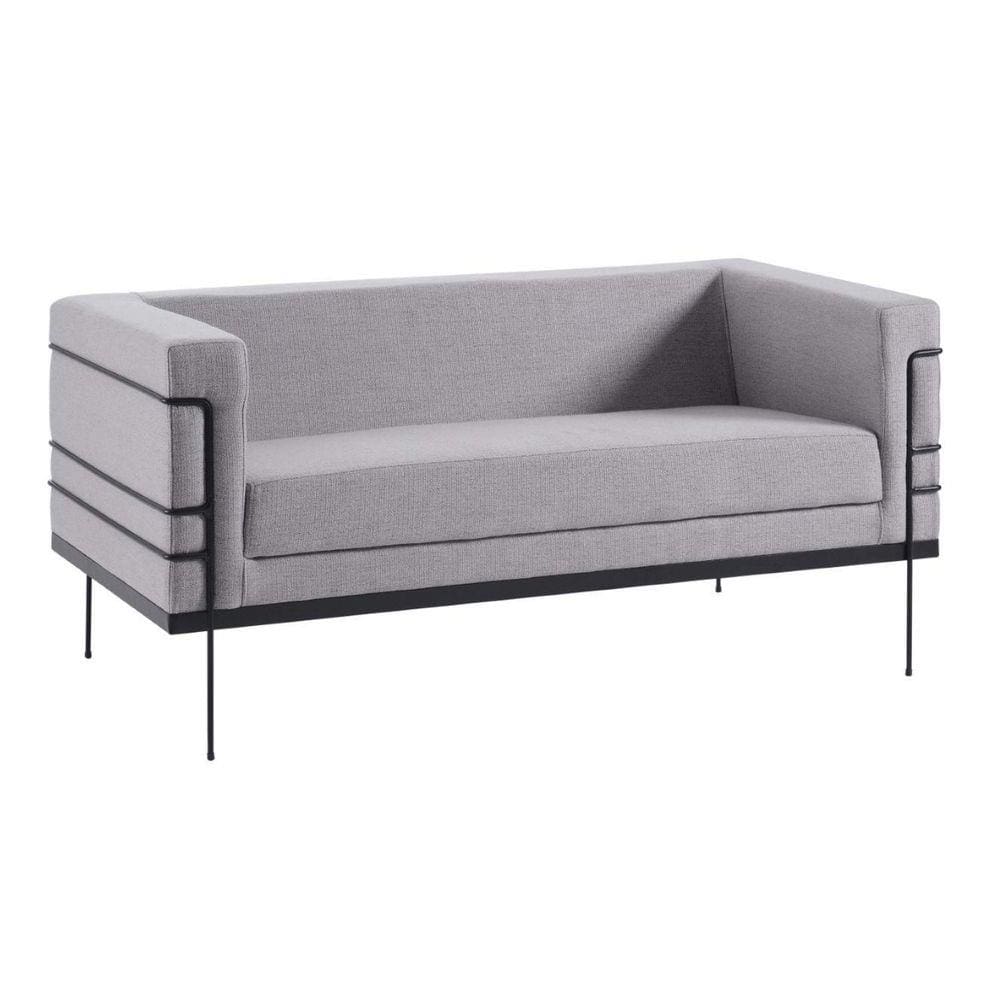 Sofá 2 Lugares Le Corbusier Daf Mobiliário Cinza