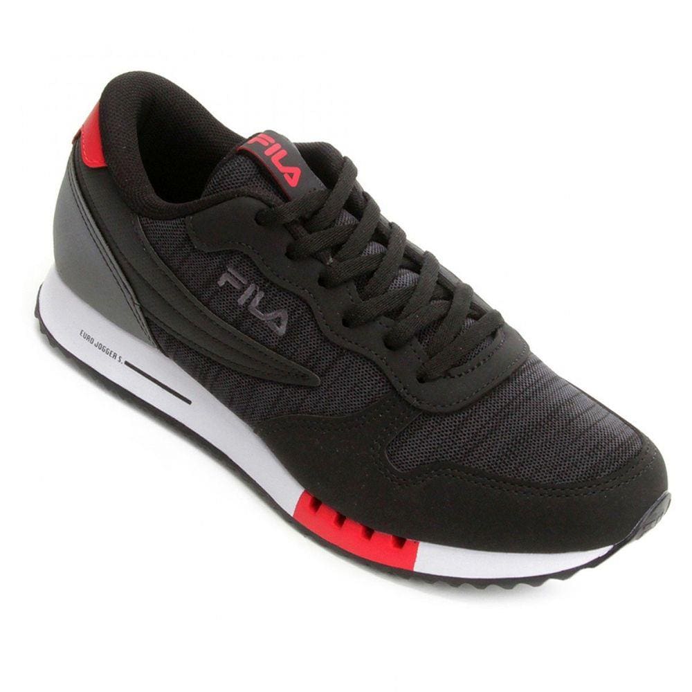 Tênis Fila Jogger Euro Sport Masculino - Preto e Vermelho