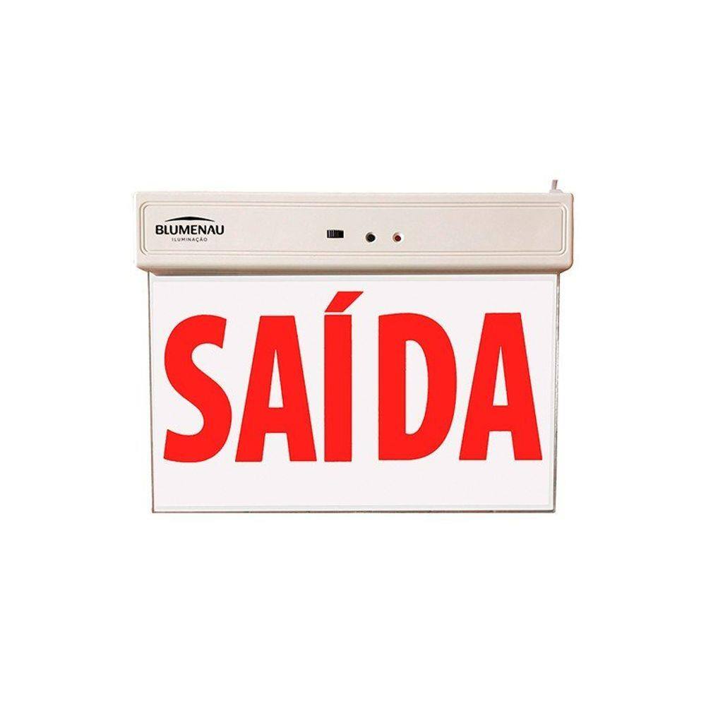 Placa de Saída de Emergência Blumenau 1W Bivolt