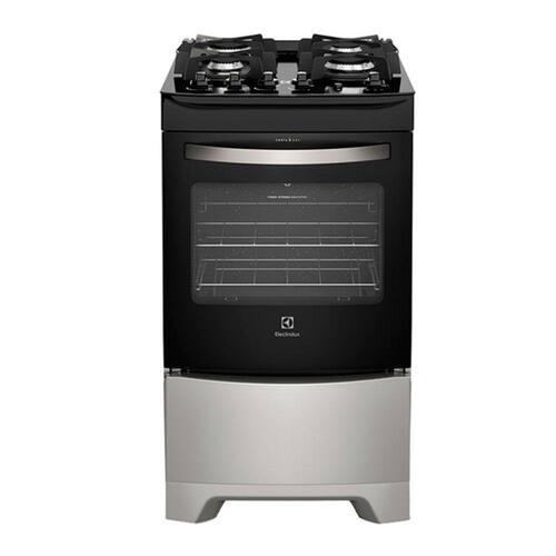 Fogão Electrolux 4 Bocas Automático com Mesa de Vidro e Porta Full Glass Inox - 52LSV