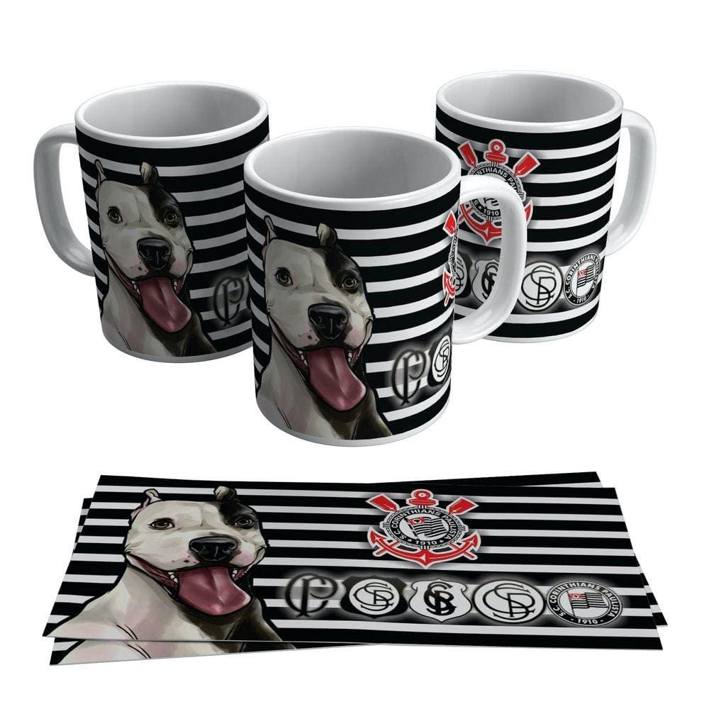 Caneca Todos Os Escudos Do Corinthians Brasão Marca