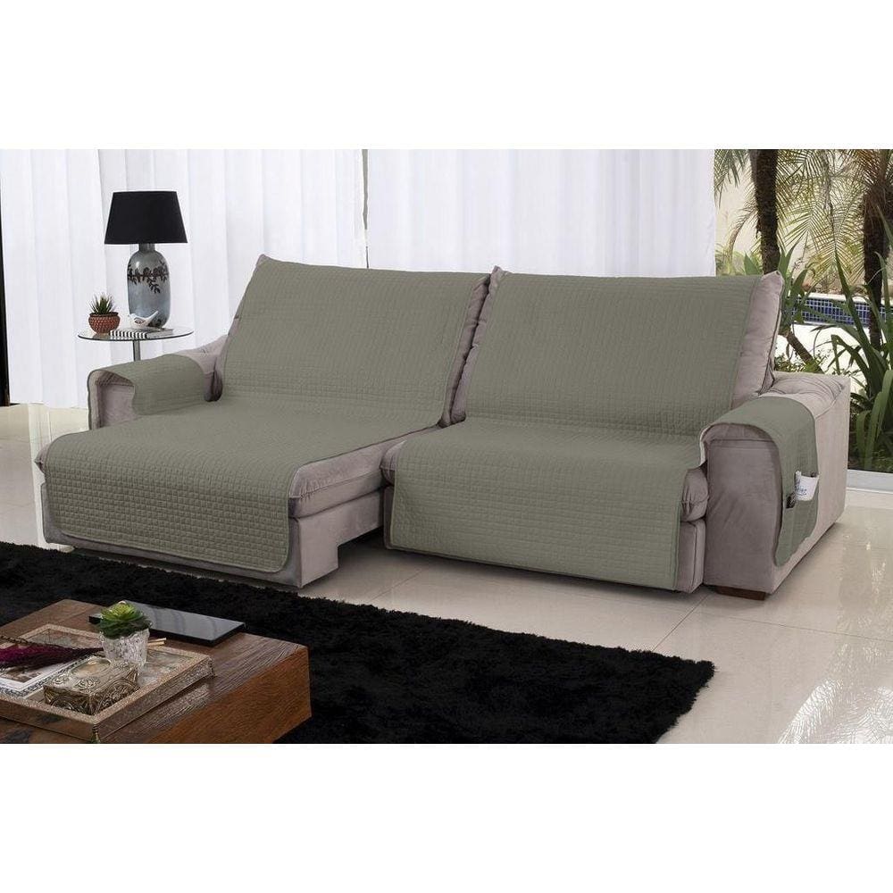 Protetor Sofá Retrátil Reclinável Assento 2,20M Bege Fend