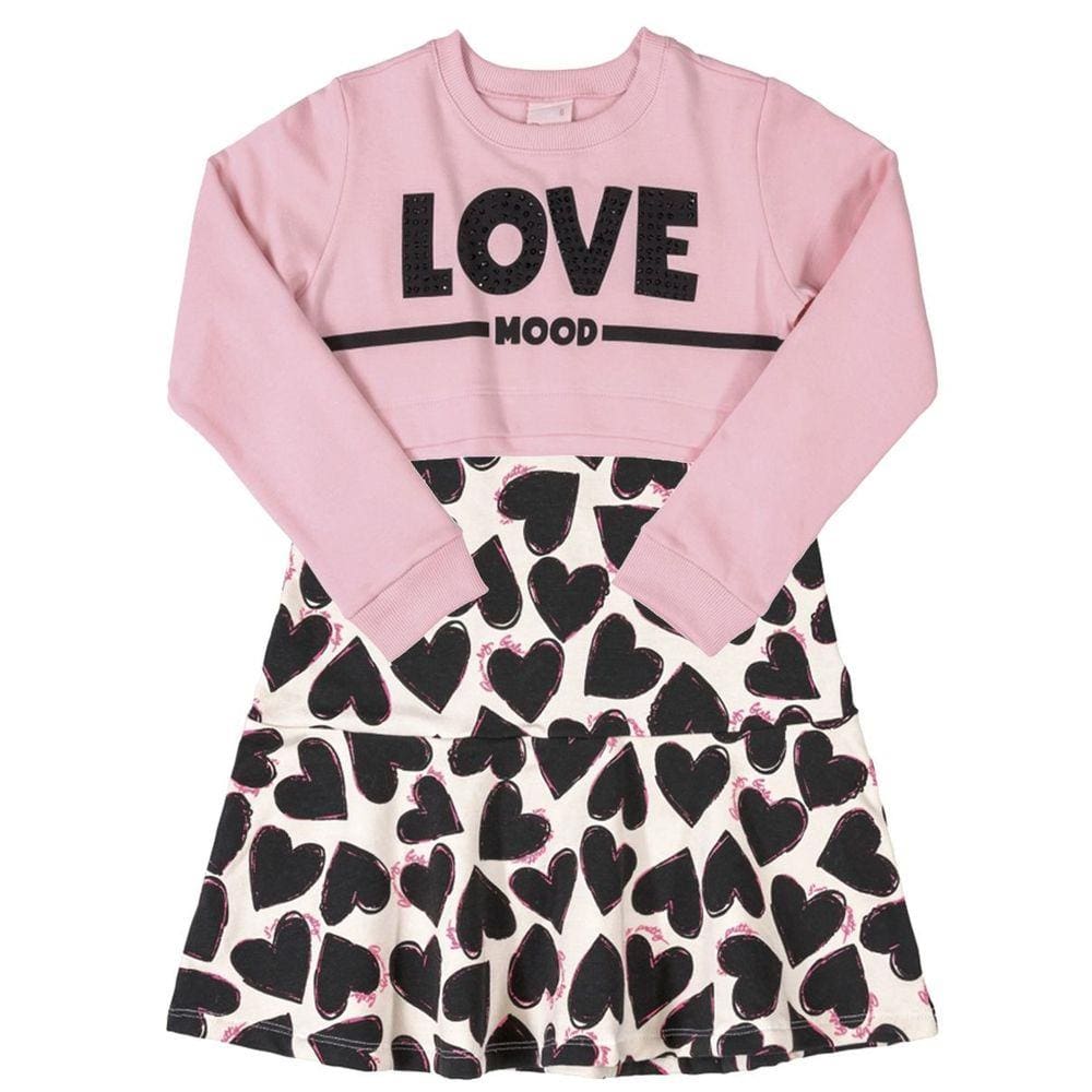 Vestido e Blusa Infantil Rosa Quimby
