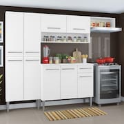 Cozinha Compacta Madesa Emilly Top com Armário e Balcão - Branco