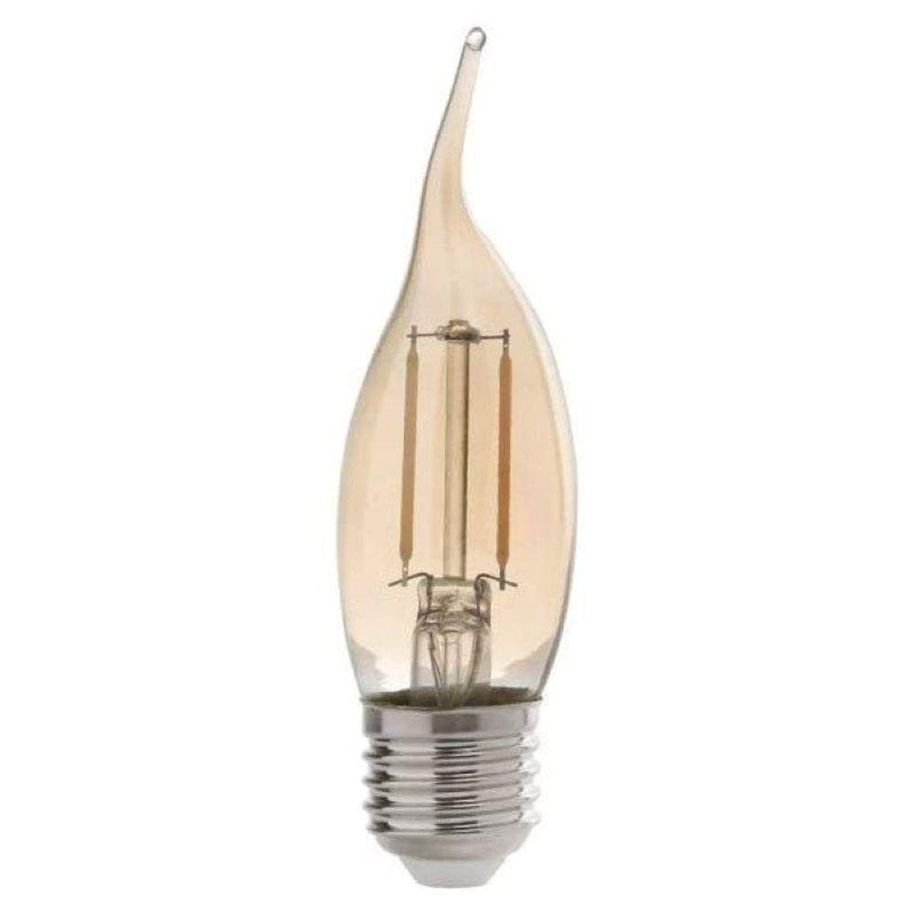 Lâmpada Filamento De Carbono Chama Vela Fc35 25W 220V