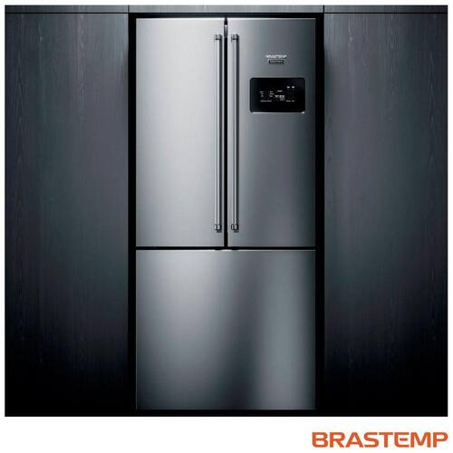 Geladeira Brastemp Gourmand Frost Free Side Inverse 540 litros Inox com Ice Maker BRO81AR - 110V Menor preço em Geladeira Brastemp Gourmand Frost Free Side Inverse 540 litros Inox com Ice Maker BRO81AR - 110V