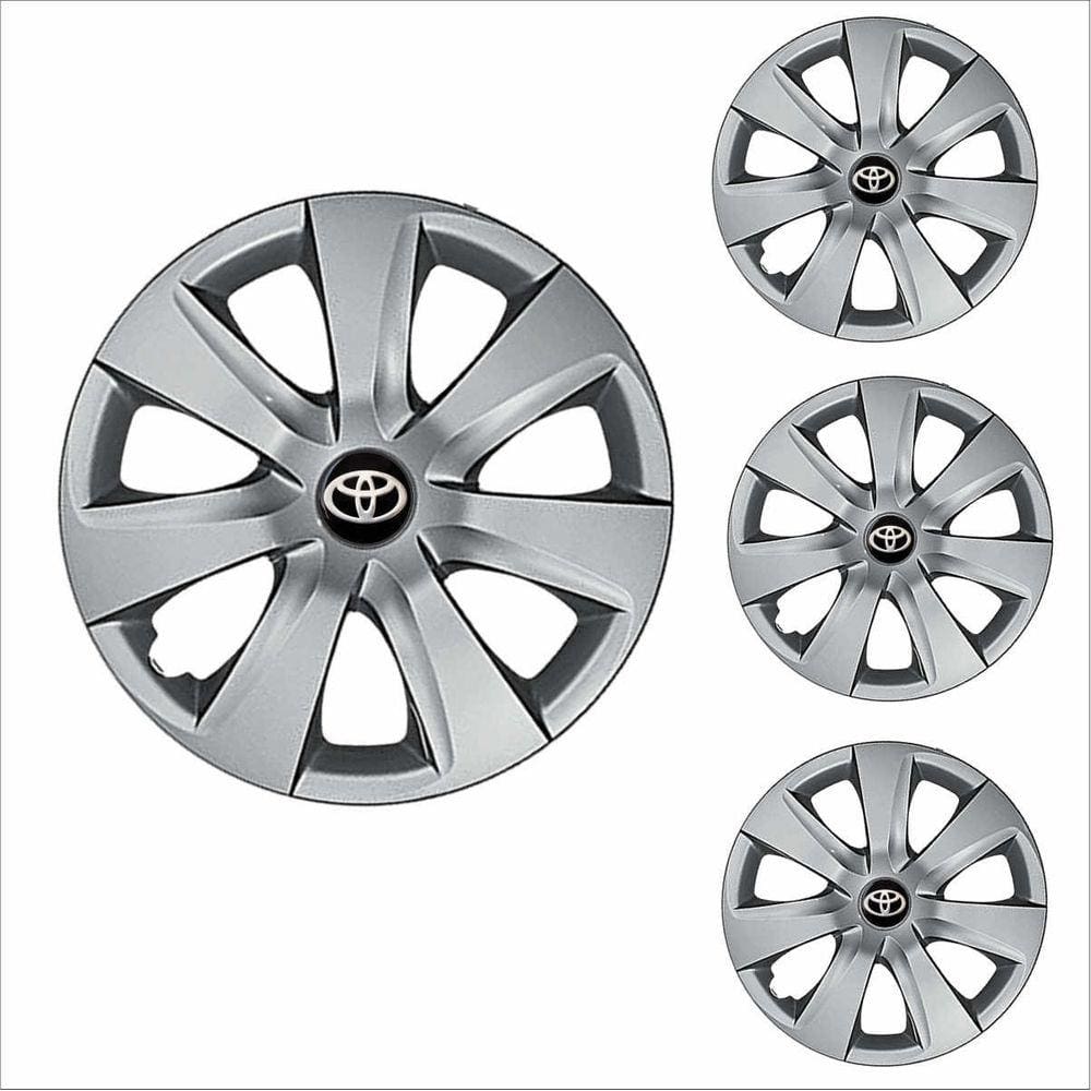 Jogo Calota Aro 14 Etios 2014 à 2015 Toyota + Emblema Resinado
