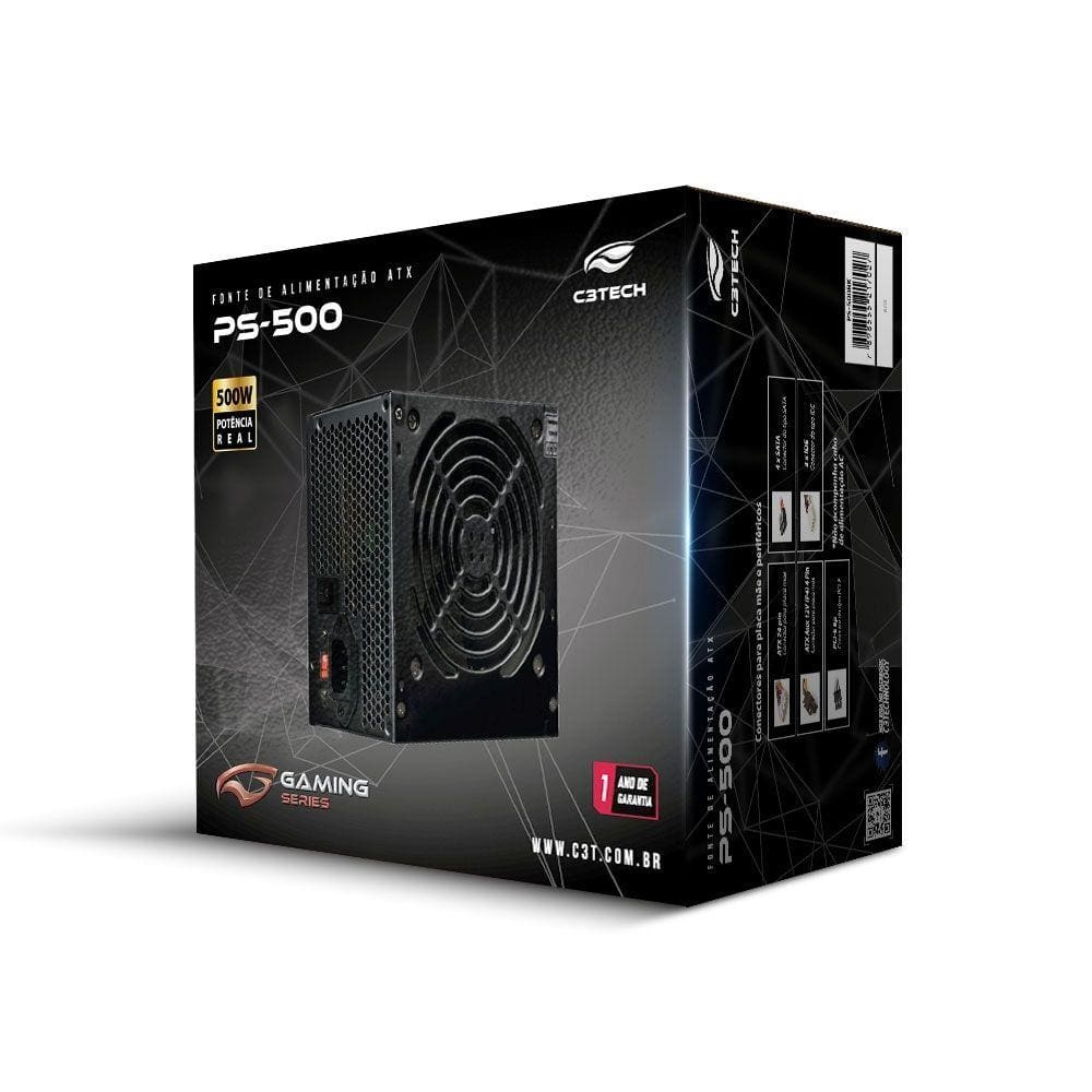 Fonte ATX 500W PS-500BK Sem Cabo