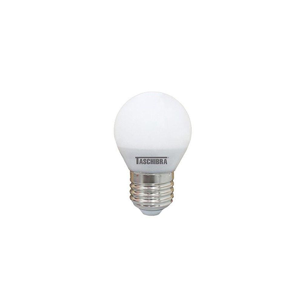 Lâmpada Bolinha Led Taschibra TBL 40 4,8W Bivolt E27 3000K Luz Amarela
