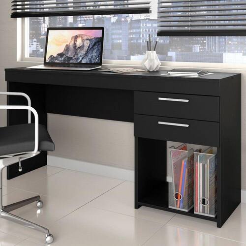 imagem-Mesa Office 2 Gavetas 51015 Notável - Preto