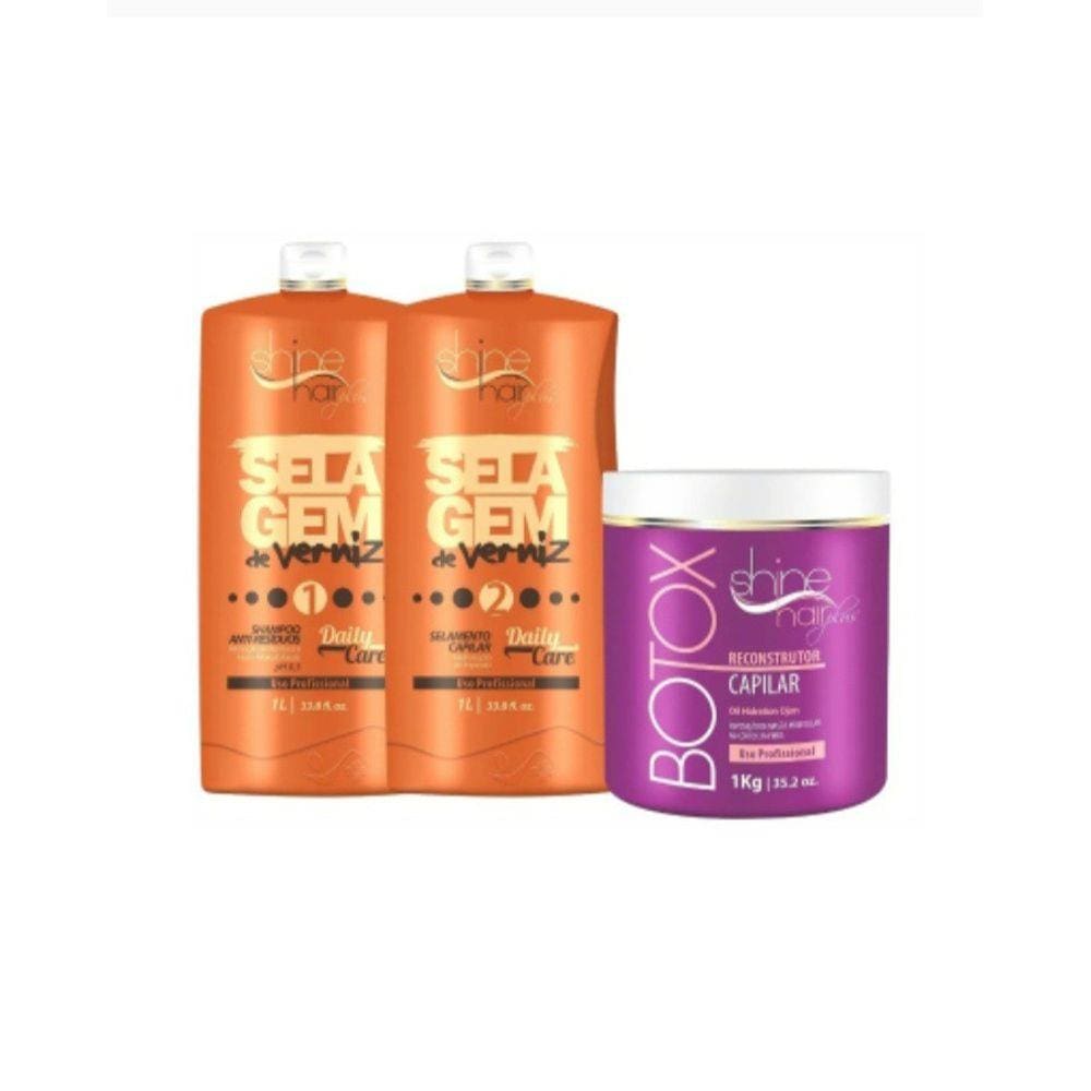 Kit Selagem Shine Hair + Botox Capilar Shine Hair Plus 1Kg