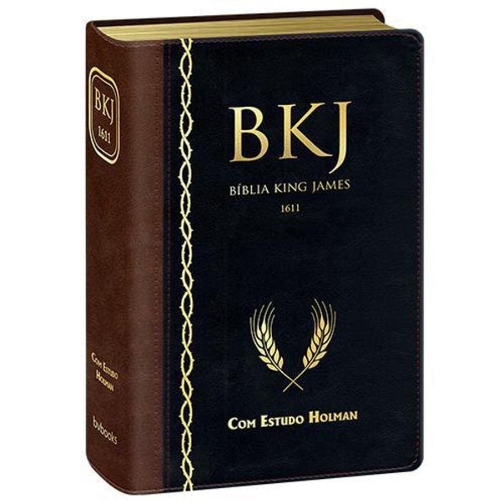 Bíblia King James Fiel 1611 Com Estudo Holman (Marrom/Preta)