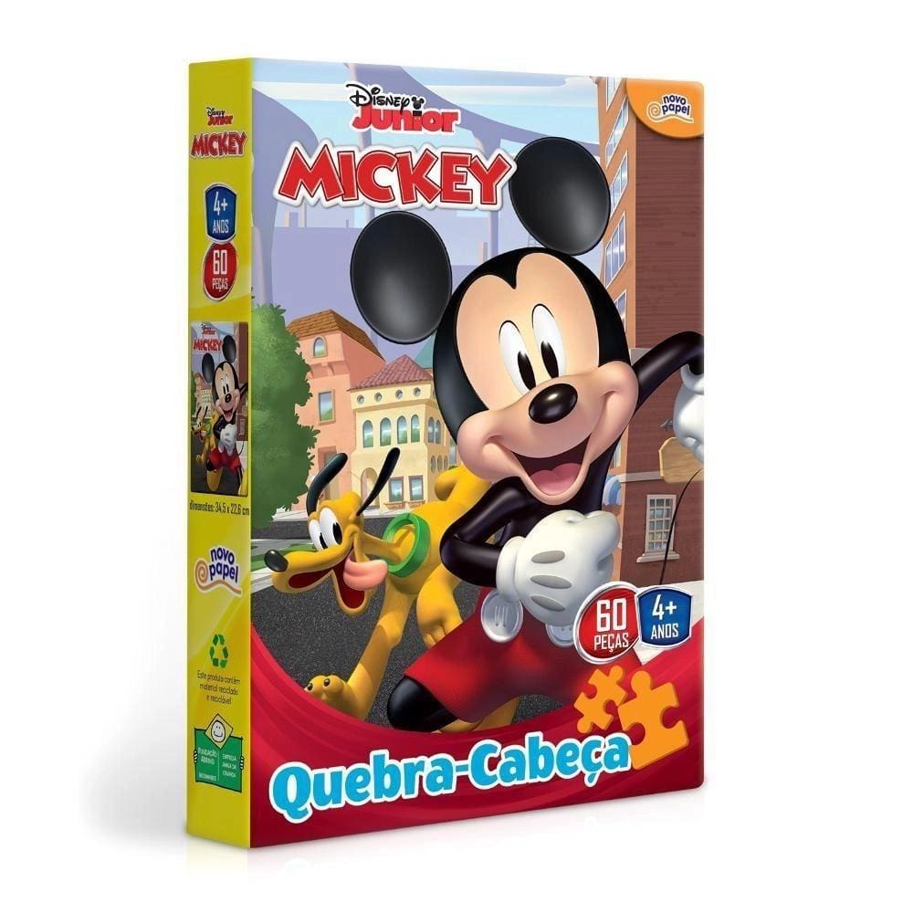Novo Papel Quebra Cabeças da Turma do Mickey 60 peças 8000