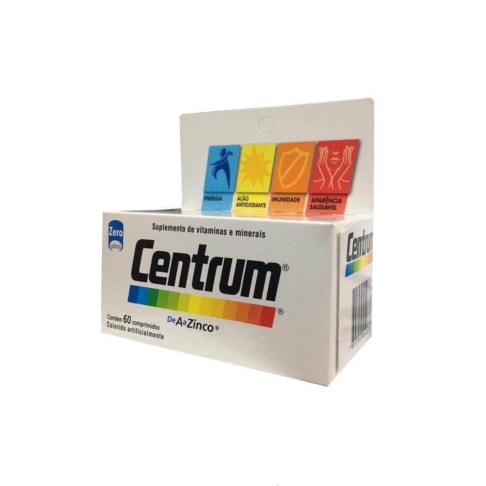 Multivitamínico Centrum 60 Cpr Vitaminas E Minerais Zero Cal