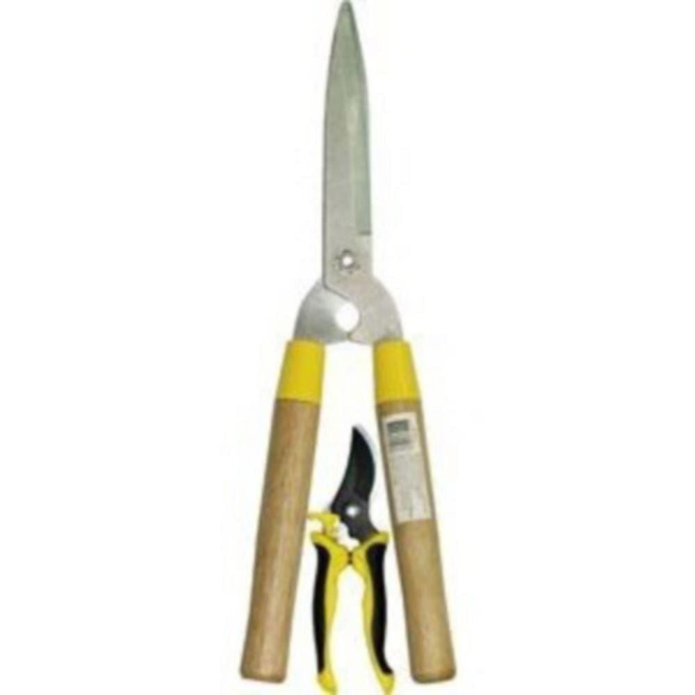 Kit Tesoura Poda 2 Peças, Preto-Amarelo