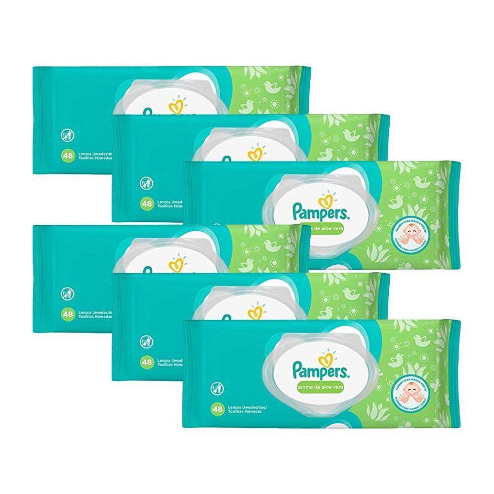 Kit 288 Toalhinhas Umedecidas Pampers Aloe | Extra