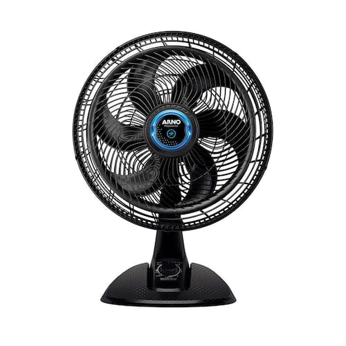 imagem-Ventilador de Mesa 40cm 6 Pás Arno Ultra Silence Force Repelente 3 Velocidades VD55 Preto 220V