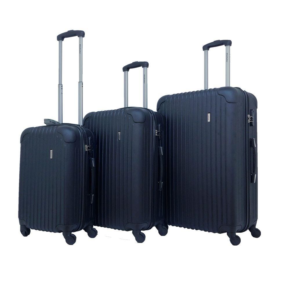 Kit Conjunto 3 Malas Rígidas 360° - Gladiador A2 - Preto