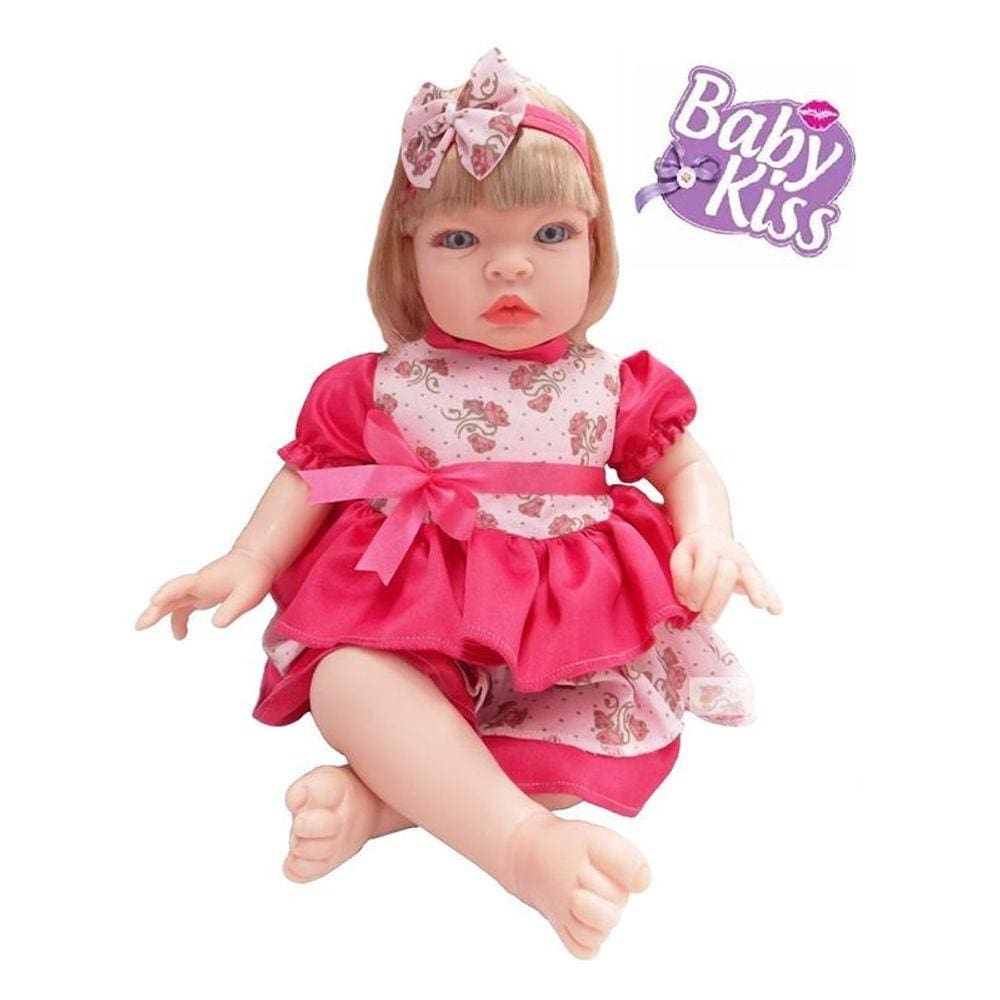 Boneca Baby Kiss Loira Chora e Balbucia - Sid-Nyl