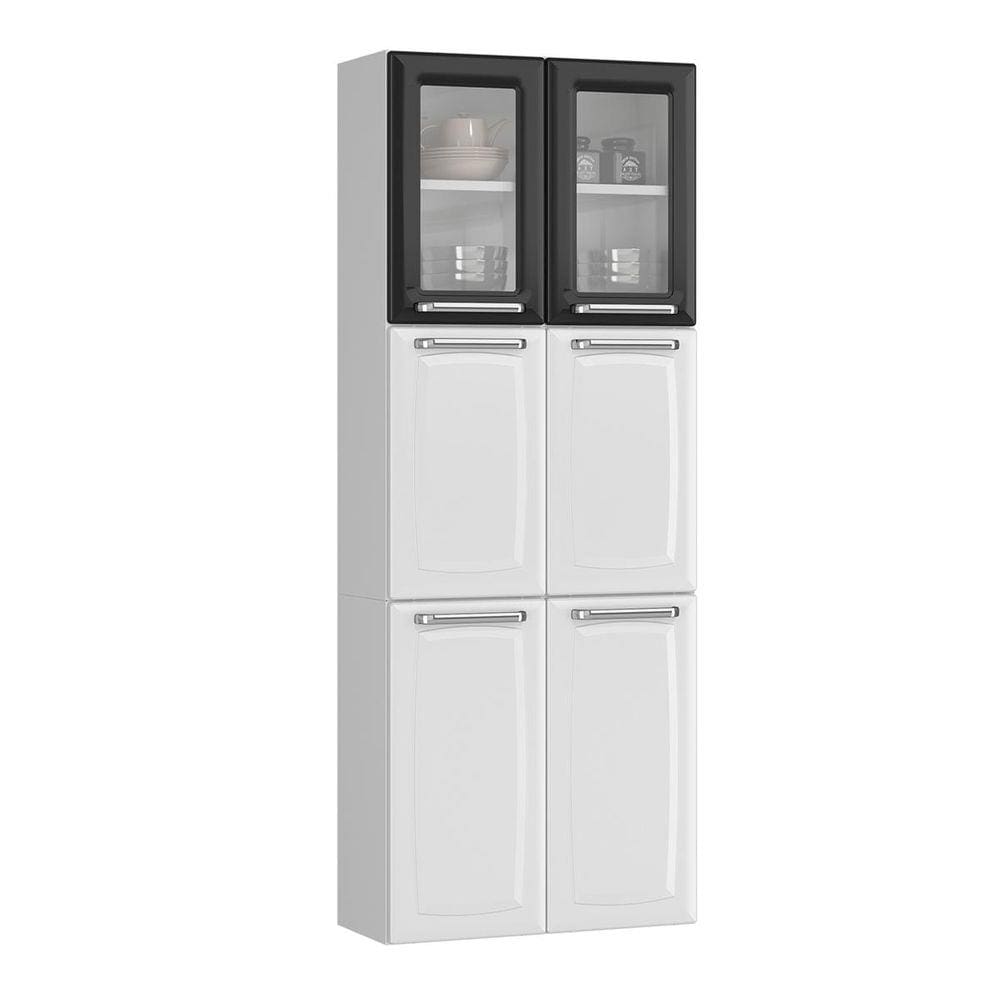 Paneleiro Duplo Itatiaia Luce IPLDV-70 MX 6 Portas Branco/Preto
