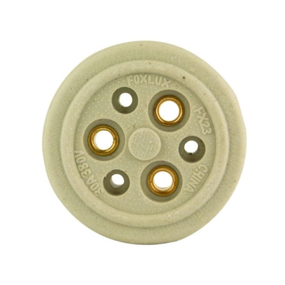 Tomada Foxlux Polarizada de Porcelana 3P 30A Fx23 Embalagem com 10 Unidades