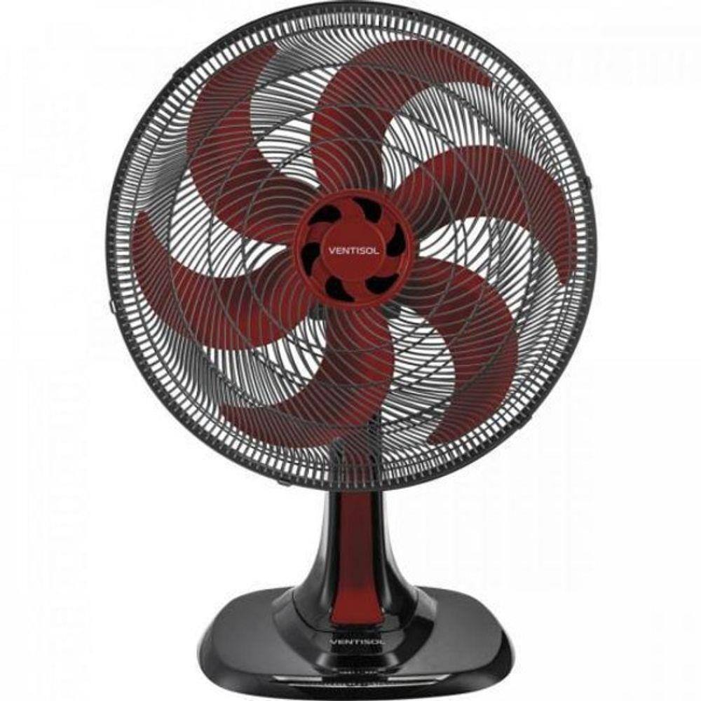 Ventilador De Mesa 40Cm 220V Turbo6 Vermelho Ventisol