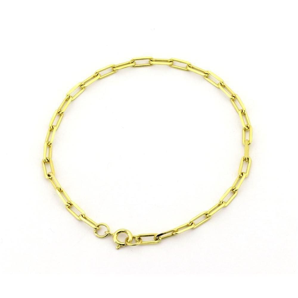 Pulseira Cartier Masculina Elo 4Mm Fecho Mola Banhada