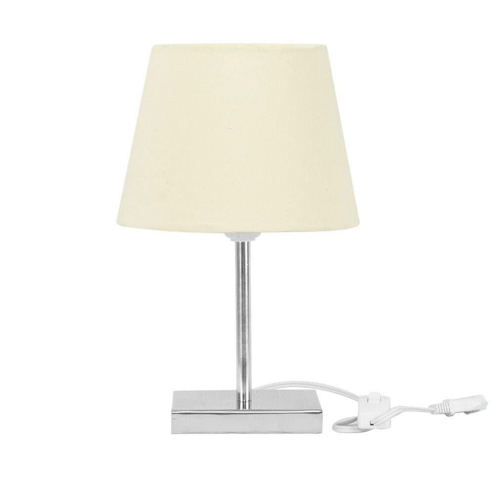 Abajur Eros Dome Bege com Base Quadrada Magnifico