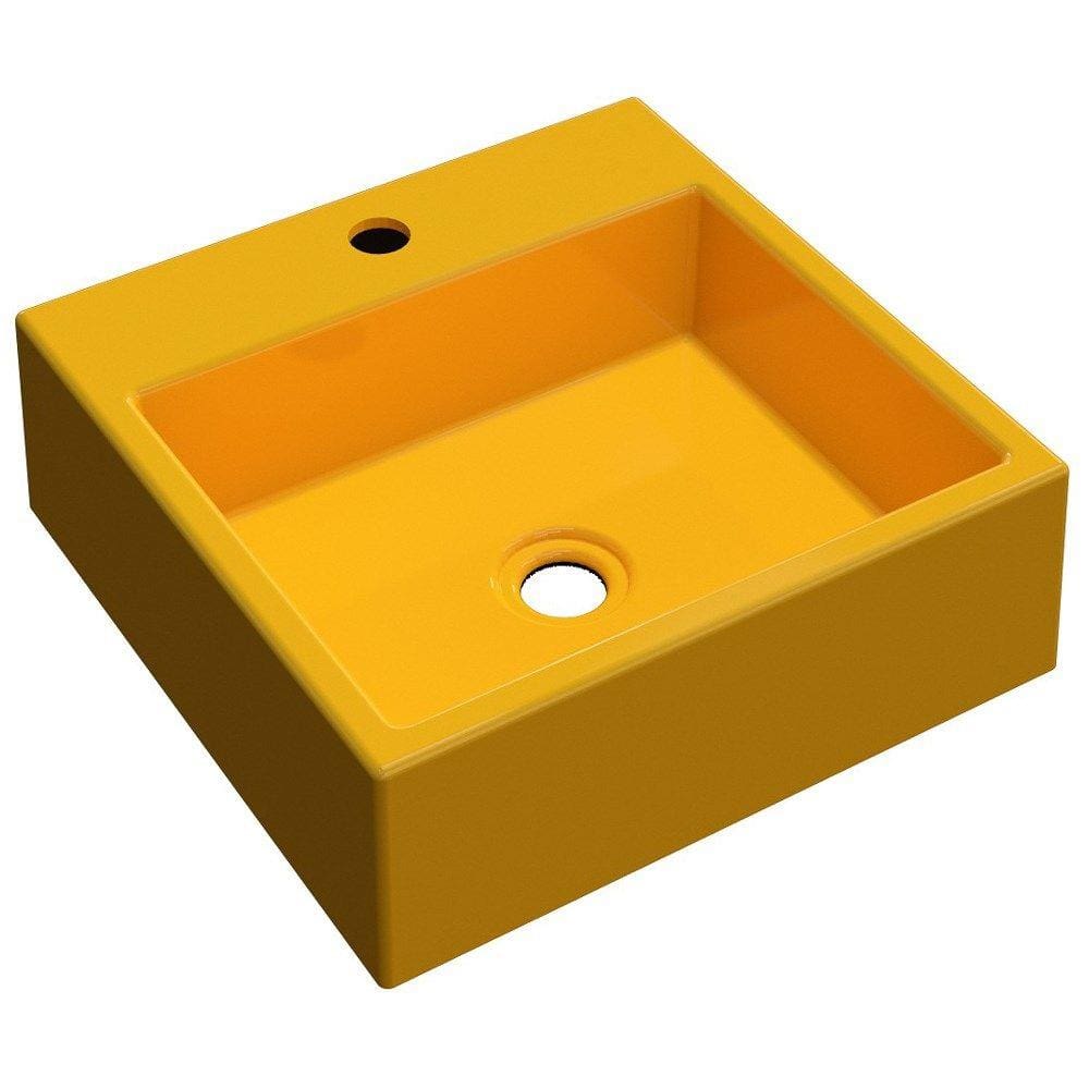 Cuba Pia De Apoio Para Banheiro Quadrada Q355W Amarelo C08 - Mpozenato