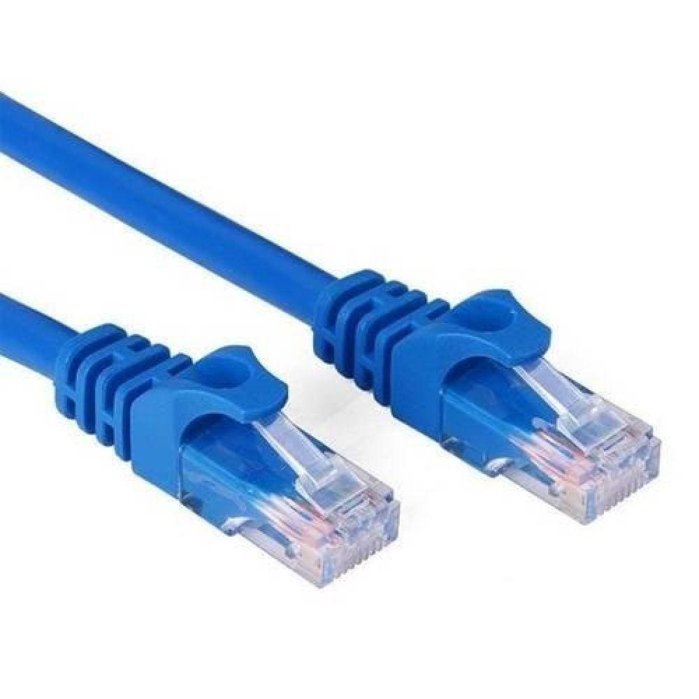 Cabo de Rede Ethernet Lan Rj45 Cat 6 Utp Azul 3 Metros