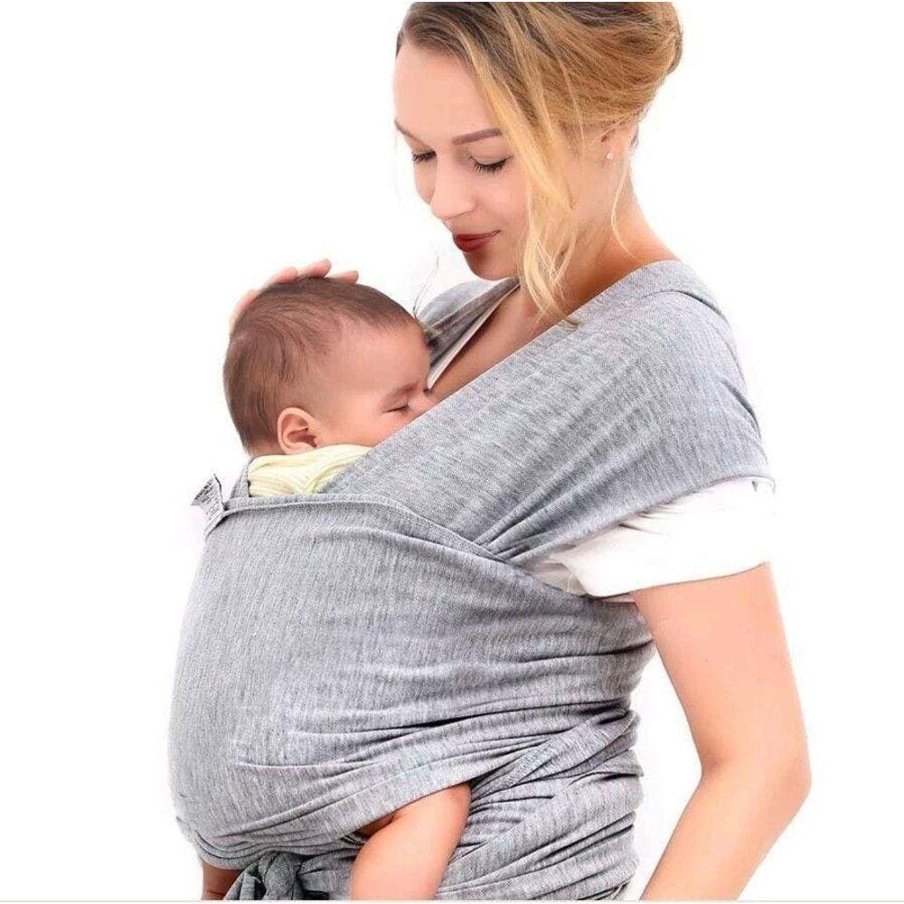 Wrap Sling Canguru Carregador Bebê Sling | Cor Cinza Mescla