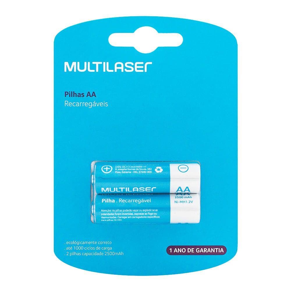 Pilha Multilaser Recarregável AA