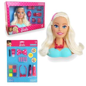 Busto Da Barbie Styling Head Faces Com Cartela De Maquiagem