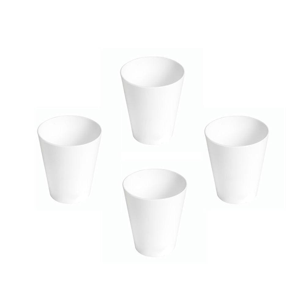 Conjunto De Copos Fresc Vemplast 350Ml 4 Peças Branco