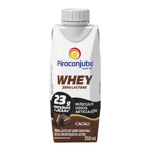 Bebida Láctea Piracanjuba Whey Zero Lactose Cacau 250ml é ruim? Bebida Láctea Piracanjuba Whey Zero Lactose Cacau 250ml é boa?