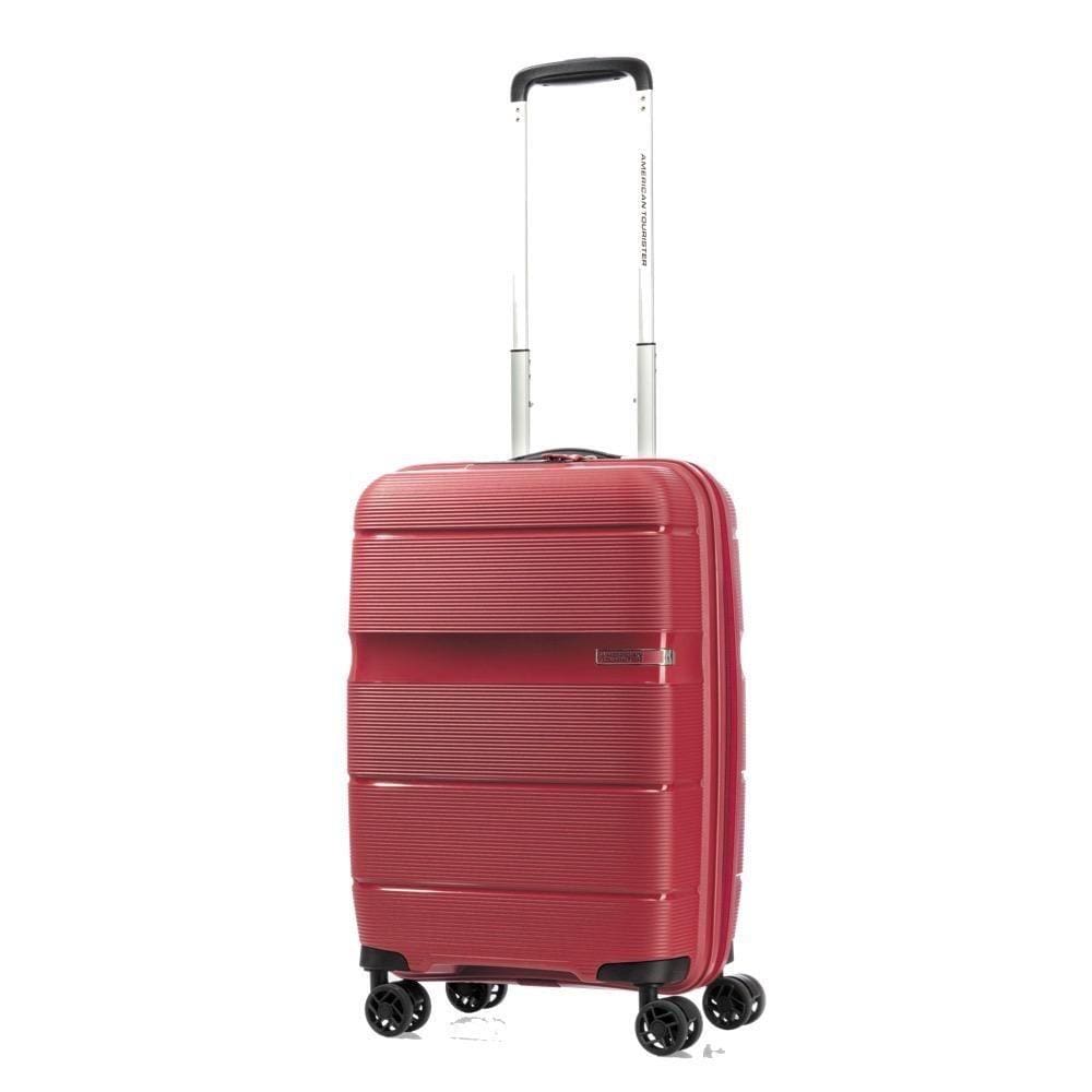 Mala de Bordo Pequena Expansível em Polipropileno American Tourister Linex Cadeado TSA Vermelha