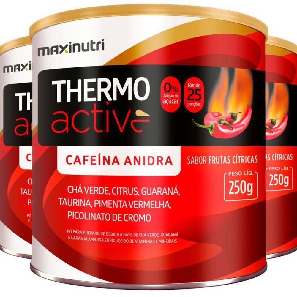 Kit 3 Latas Thermo Active 250G Frutas Cítricas Maxinutri | Extra