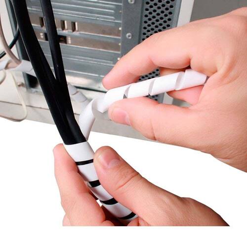 Organizador de fios e cabos 19mm 1,5m DN1579 - Branco Menor preço em Organizador de fios e cabos 19mm 1,5m DN1579 - Branco