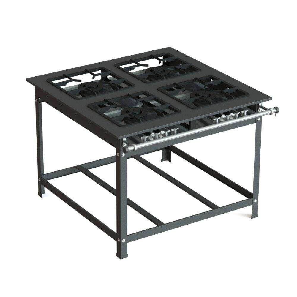 Fogão Industrial 30x30 P7 4 Bocas Baixa Pressão 4 QD - JL Colombo