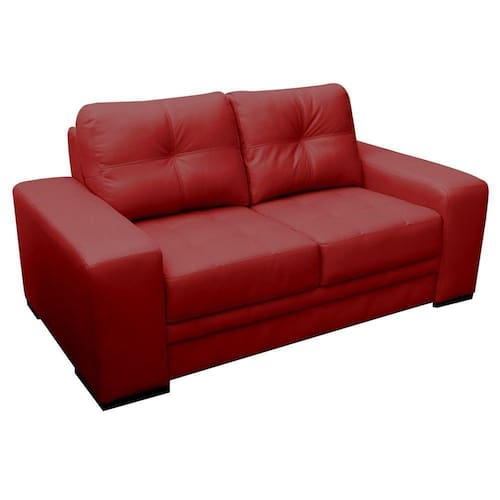 Sofá 2 Lugares Milano 170cm Couro Vermelho | Extra