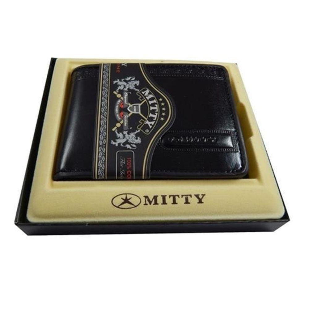 Carteira Mitty Em Couro Com Preto - M1R