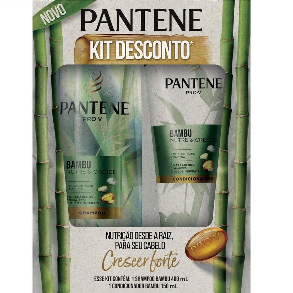 Kit Pantene Bambu Shampoo 400ml + Condicionador 150ml