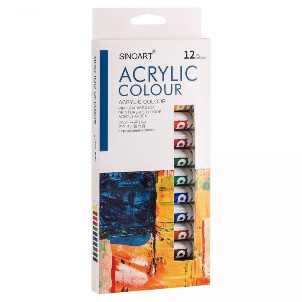 Tinta Acrilica Sinoart 12 Cores 12Ml