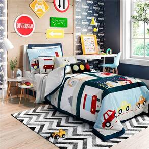 Quarto Infantil Menino Carro McVeloz Com Cama e Guarda Roupa