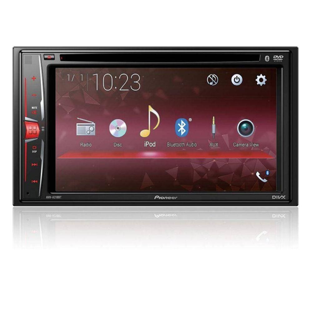 DVD Player Automotivo Pioneer AVH-A218BT 2 DIN Tela Touch 6,2" USB Bluetooth e Controle Remoto