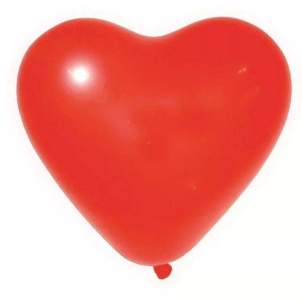Balão Coração Vermelho - 6 Polegadas - 30 Unidades