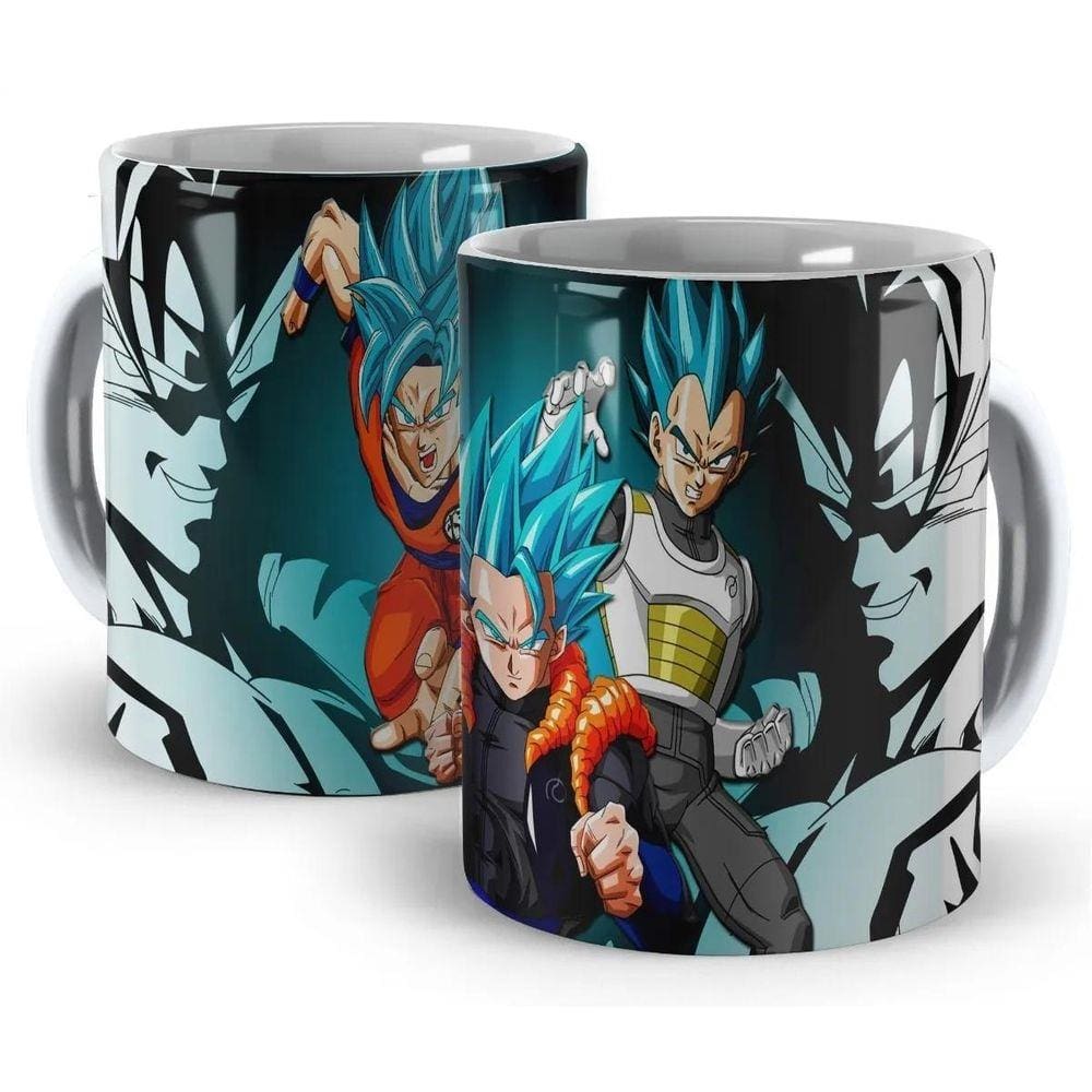 Caneca Dragon Ball - Goku, Gogeta E Vegeta - M12