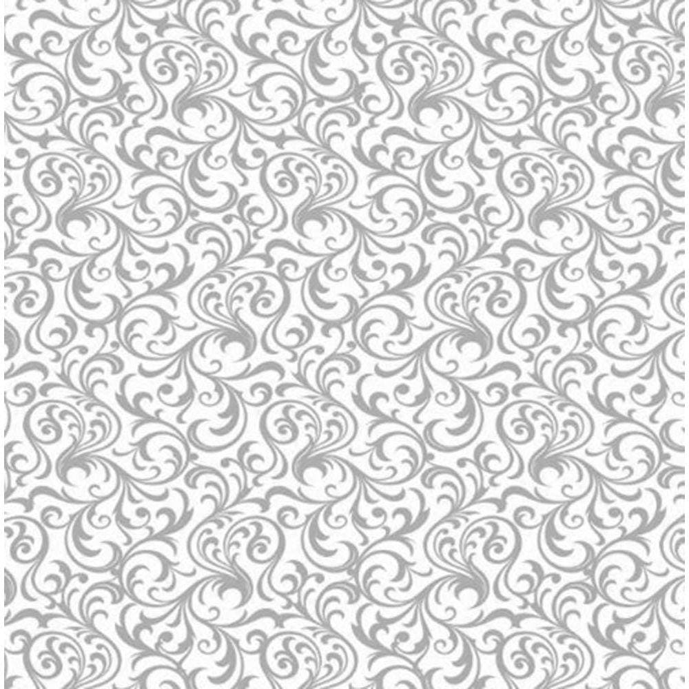 TOALHA TNT ESTAMPADA ARABESCO PRATA 0,68 X 0,68 m C/ 5 PEÇAS