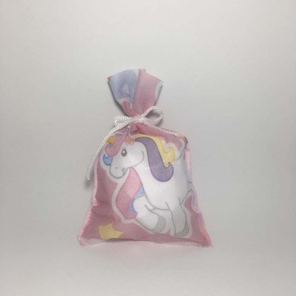 SACO PARA LEMBRANCINHA ESTAMPADO UNICORNIO 0,13X 0,25 m